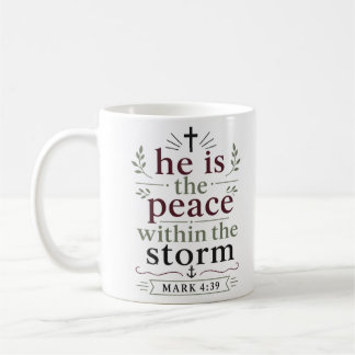 Mug Il est la paix dans la tempête Citation d'Écriture