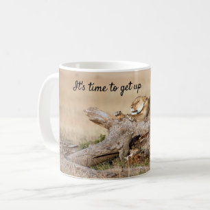 Mug Il est temps de lever la photo Lion avec le texte