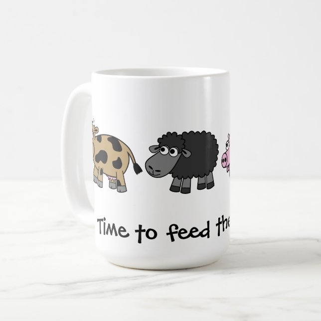 Mug Il est temps de nourrir les animaux ! Agriculteurs (Devant gauche)