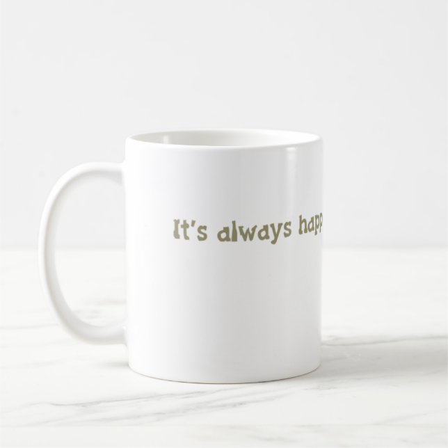 Mug il est toujours heure heureuse @ la bibliothèque (Gauche)