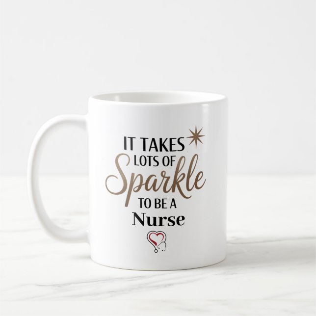Mug Il faut de l'éclat pour être une infirmière person (Gauche)