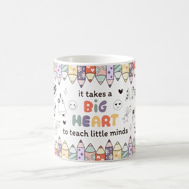 Mug Il faut un grand coeur pour apprendre les petits e (Centre)