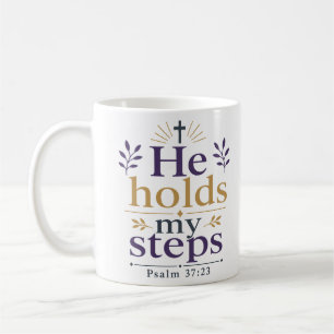 Mug Il guide mes pas Citation chrétienne inspirante