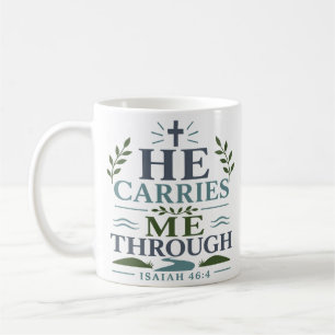 Mug Il Me Porte À Travers La Citation De La Foi Chréti