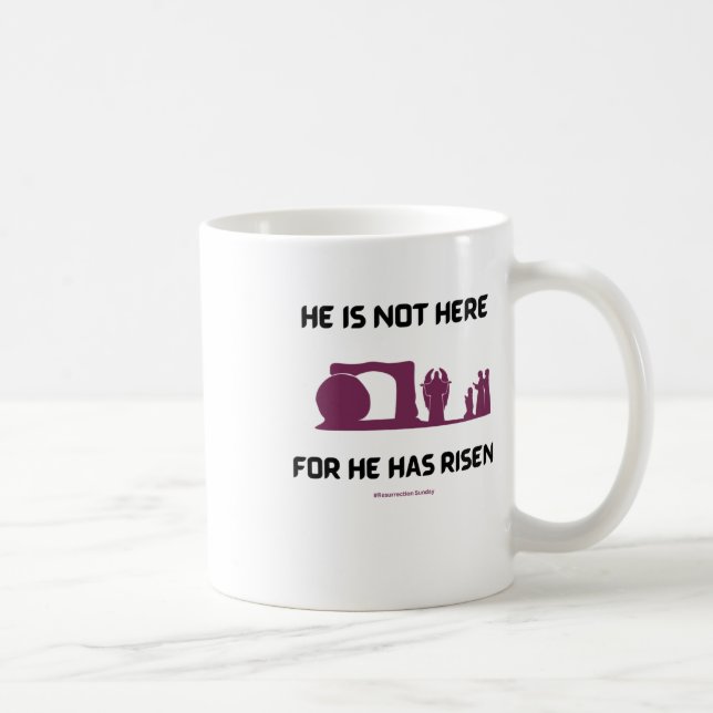 Mug Il N'Est Pas Ici Sticker (Droite)