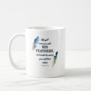 Mug Il vous couvrira avec ses plumes et sous ses