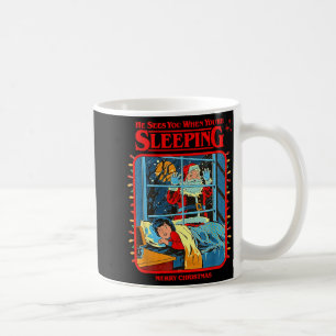 Mug Il vous voit quand vous dormez Joyeux Noël 