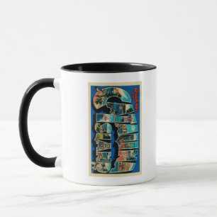 Mug Île de Catalina, la Californie - grande lettre
