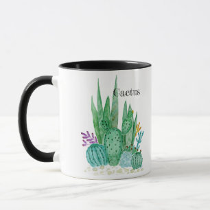 Mug Illu floral de désert de fleurs de cactus
