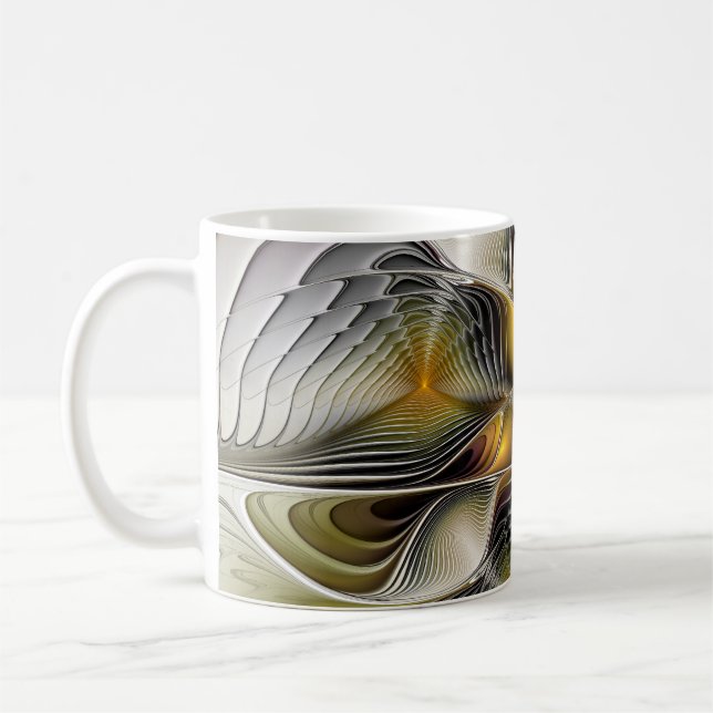 Mug Illusion Optique Abstrait 3D Fractal Avec Profonde (Gauche)