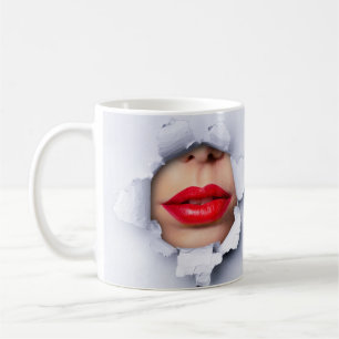 Mug Illusion optique des lèvres et du nez