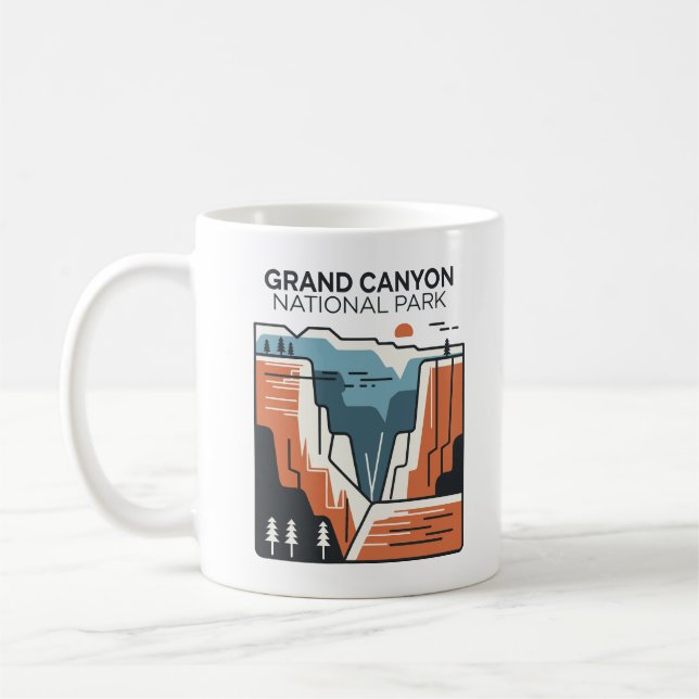 Mug Illustration Abstraite du parc national du Grand C (Gauche)