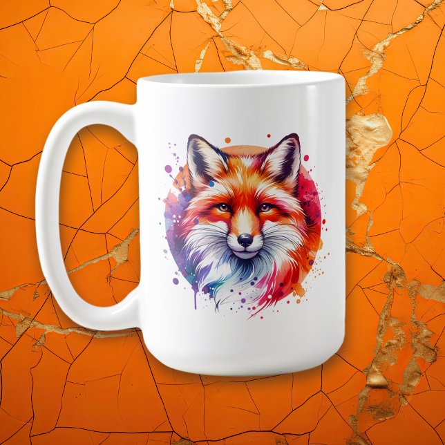 Mug Illustration aquarelle Fox personnalisée (Créateur téléchargé)