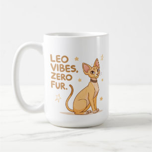 Mug Illustration artistique du chat Sphynx sous le sig