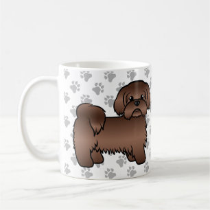Mug Illustration Brown Chih Tzu Cute Cartoon Chien 