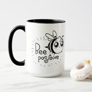 Mug Illustration Cute Chibi Bee Citation