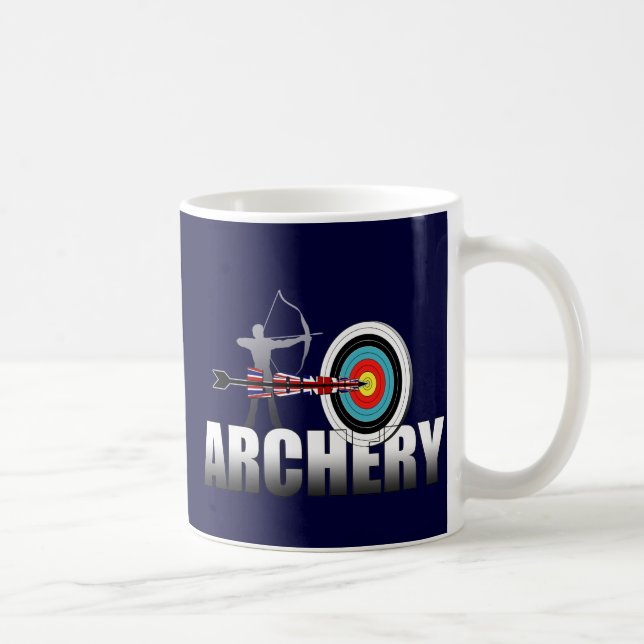 Mug Illustration d'archers de cible de Londres de tir (Droite)