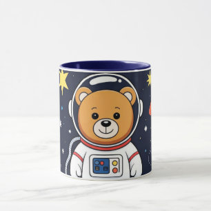 Mug Illustration d'astronaute ourson mignon de l'espac