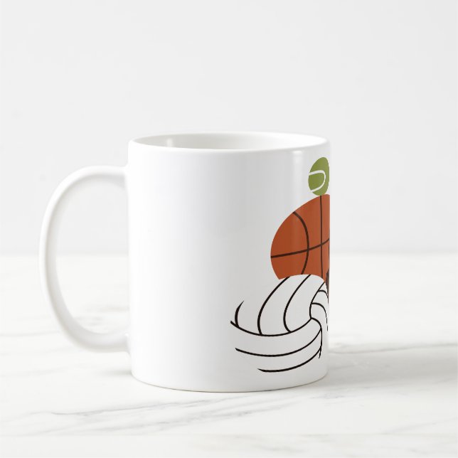 Mug illustration de balle de sport (Gauche)