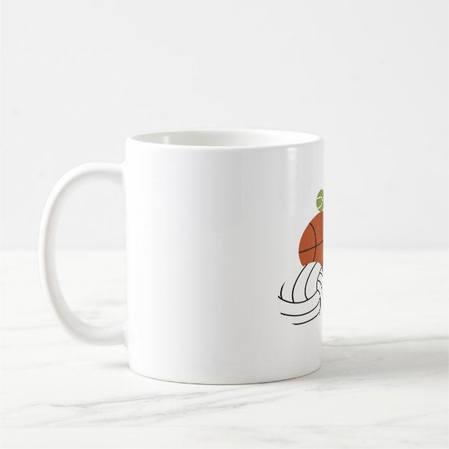 Mug illustration de balle de sport (Gauche)