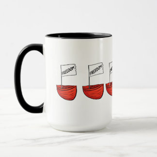 Mug Illustration de bateau de liberté nautique
