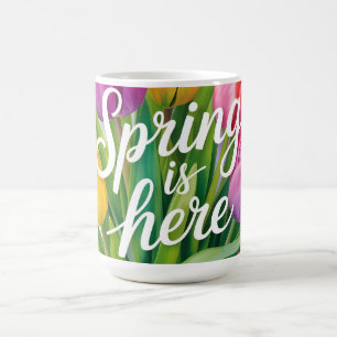 Mug Illustration de bouquet de tulipes "Le printemps e