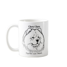 Illustration de Chow Chow Portrait en ligne noire