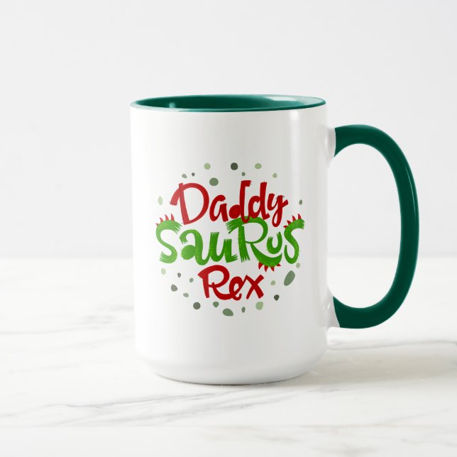 Mug Illustration de Daddy Saurus Rex (Droite)