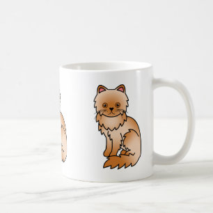 Mug Illustration de dessin animé mignon de chat persan