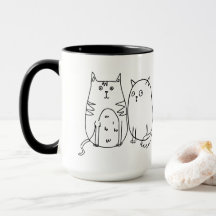 Illustration de dessin artistique de la chat gang 