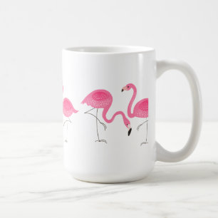 Mug Illustration de Flamants roses roses