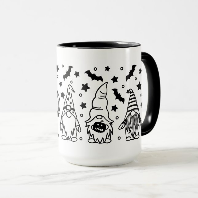 Mug Illustration de Gnomes Bats Bumkins Halloween (Devant droit)