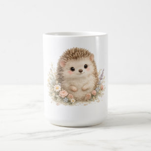 Mug Illustration de jardin au hérisson à l'aquarelle