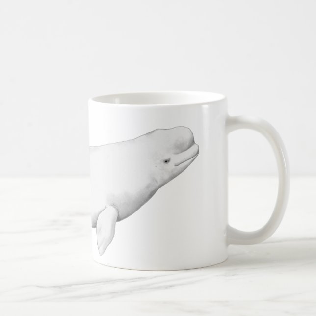 Mug Illustration de la baleine de Beluga Lover (Droite)