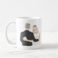 Illustration de la mariée et de la pièce de café M