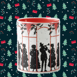 Mug Illustration de la silhouette des chanteurs de Noë