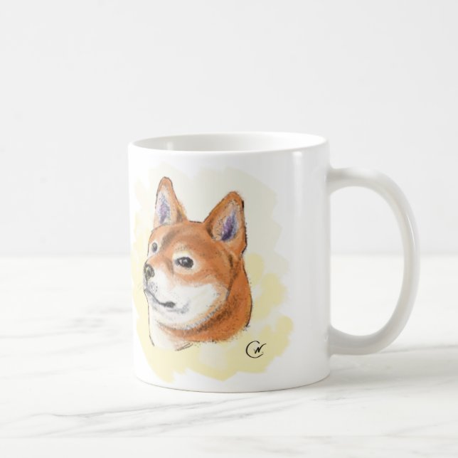 Mug Illustration de l'amour | de Shiba Inu (Droite)
