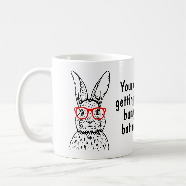 Mug Illustration de lapin d'animal de compagnie amusan (Gauche)
