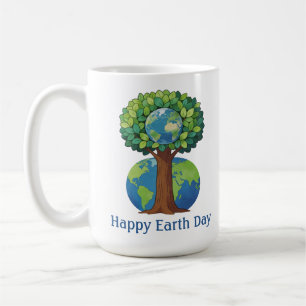 Mug Illustration de l'arbre de la Journée de la Terre 