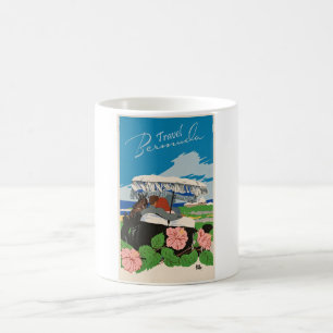 Mug Illustration de l'art de voyage des Bermudes vinta