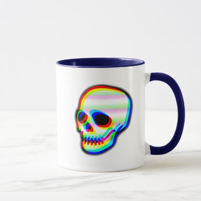 Mug Illustration de l'art moderne tendance du crâne né (Droite)
