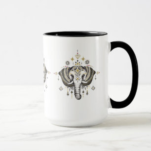 Mug Illustration de l'éléphant tribal