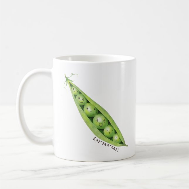 Mug Illustration de l'humeur des pois doux (Gauche)