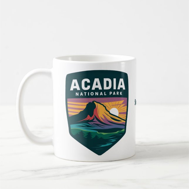 Mug Illustration de l'insigne du coucher de soleil du  (Gauche)