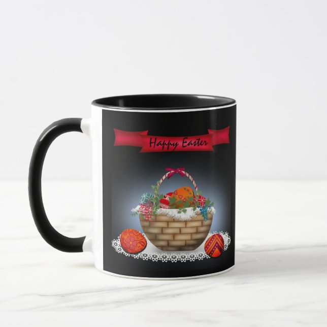 Mug Illustration de Pâques, oeufs de Pâques, Fêtes de  (Gauche)