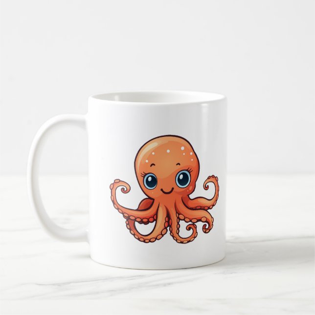 Mug Illustration de pieuvre de dessin animé (Gauche)