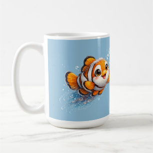 Mug Illustration de poisson-clown heureux dans la vie