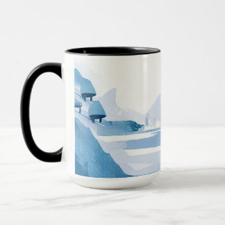 Mug illustration de sports d'hiver