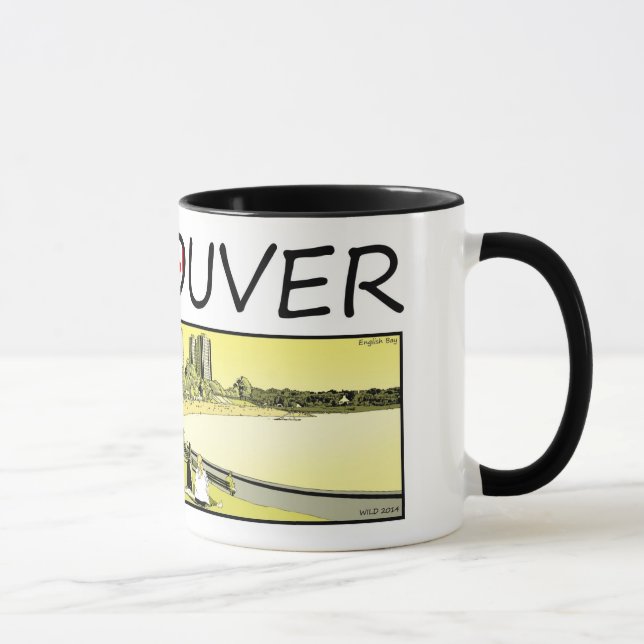 Mug Illustration de Vancouver - baie anglaise (Droite)