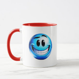 Mug Illustration de visage d'émoji souriant